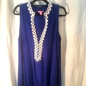 Lilly Pulitzer royal blue Jane sleeveless dress